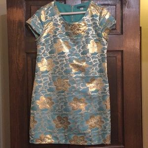 Pim and Larkin Kimono Embellished Neckline Dress